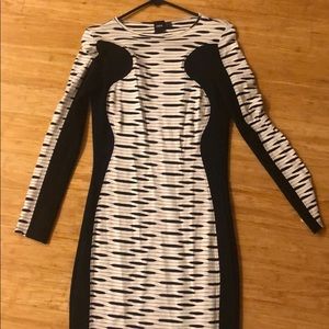 ASOS Black & White Bodycon Dress - Size 8